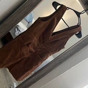 Patch Pocket Cord Overall Dress